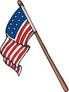 american flag cartoon drawing