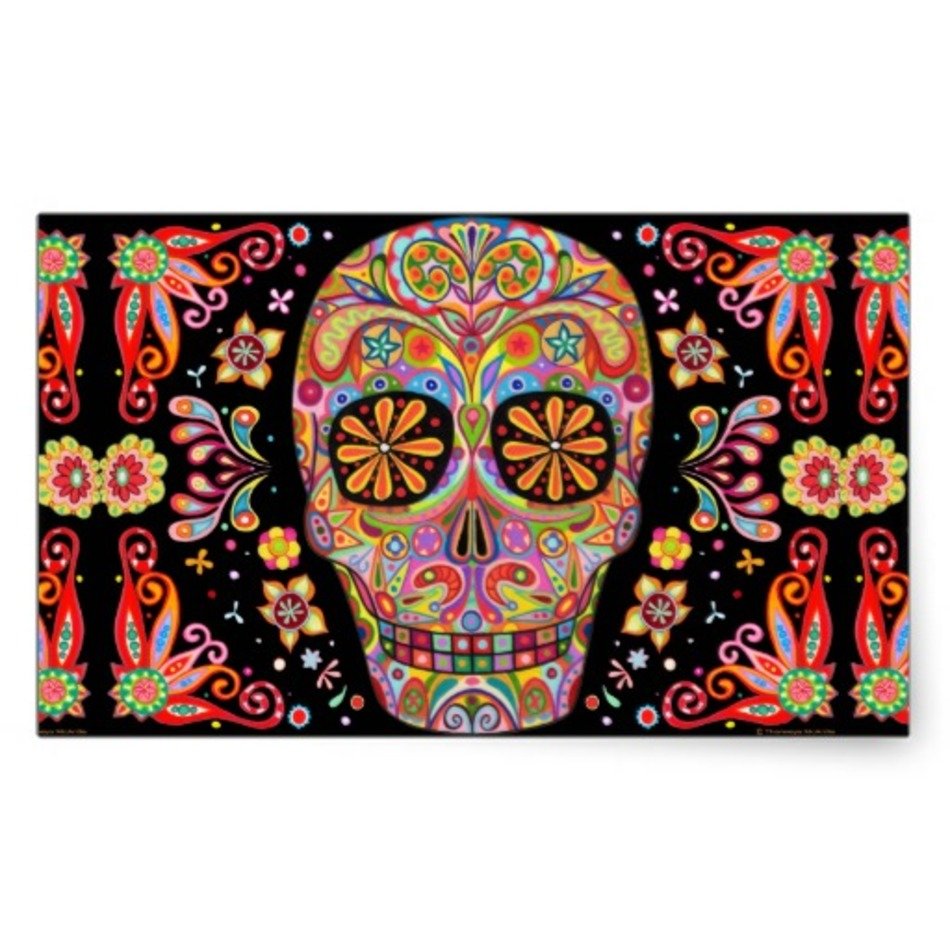 Day Of The Dead Sugar Skull Art N3