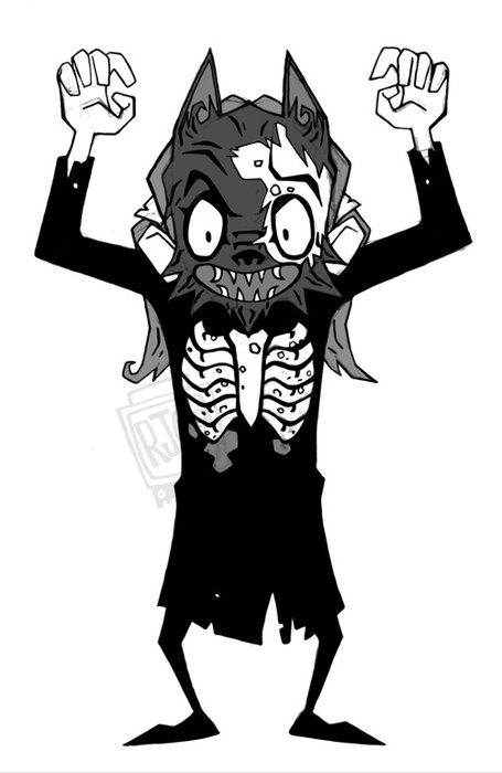 Cartoon Werewolf Girl