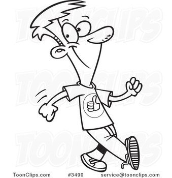 Cartoon Boy Walking N4
