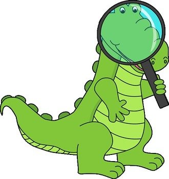 Looking Through Magnifying Glass Clip Art N12