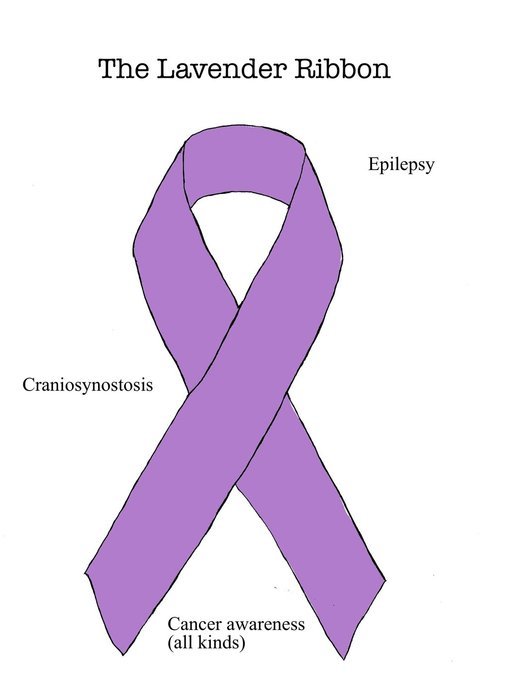 Lavender Ribbon, epilepsy and Cancer Awareness