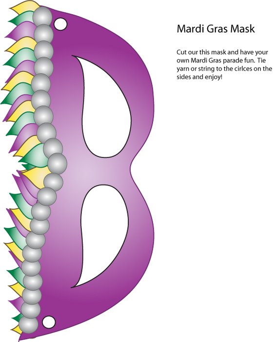 Free Printable Mardi Gras Mask Template N3 free image download