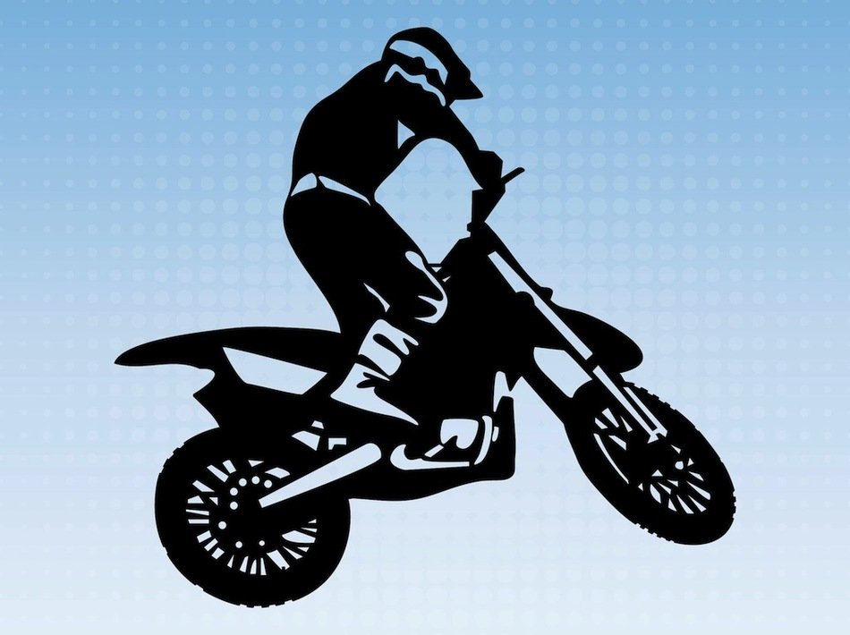 Motorcycle Vector Clip Art darwing