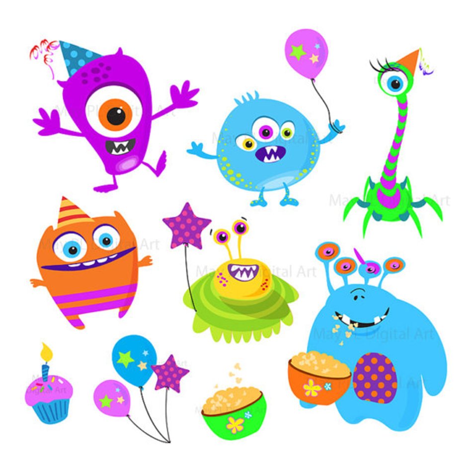 Cute Monster Clip Art N36