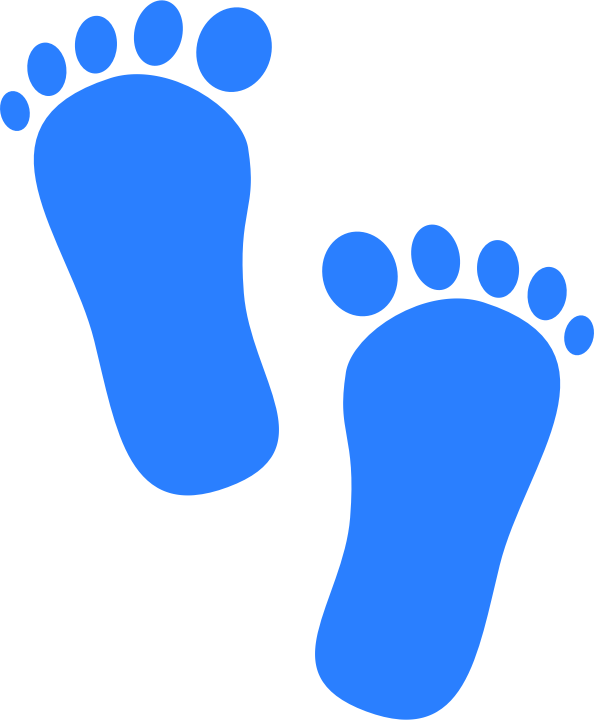 Blue Baby Footprints Clip Art N9 free image download