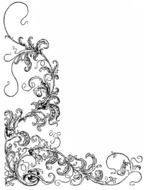 Clip art of Floral Corner Borders