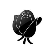 Black And White Rose Clip Art N19