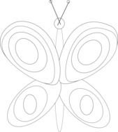 Black And White Butterfly Clip Art N19