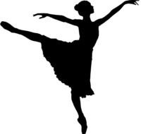 Clip art of girl Dancer Silhouette