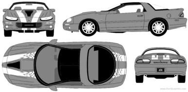 clipart of the Chevrolet Camaro cars