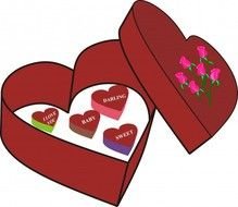 Valentine Candy Boxes Clip Art