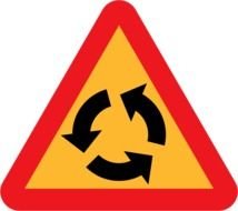 Colorful road sign with the arrows clipart