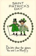 Clip art of Vintage St Patricks Day card