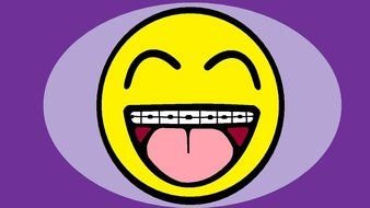 Cute smiley with the braces clipart