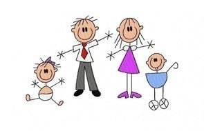Stick Family drawing