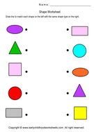 Matching Shapes Worksheet 5