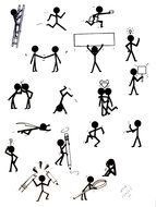 Stick Figures set drawing