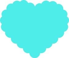 Teal Heart Clip Art N9