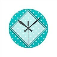 White Dots Teal Polka Dot Pattern