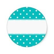 Teal And White Polka Dots