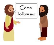 clipart of the Jesus is saying Come and Follow Me