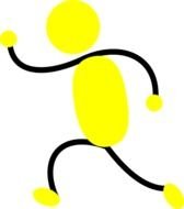 Stick Man Running Clip Art N16