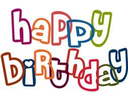 Colorful sign for Happy Birthday clipart