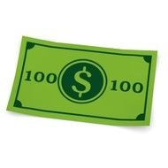 Cartoon Money 100 Dollar Bill
