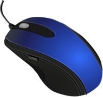 blue and black computer mouse