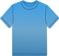blue t-shirt on the black background