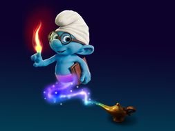 3D Smurf drawing