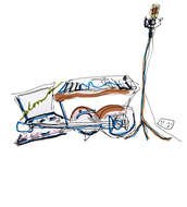 Cartoon Band Instruments drawing