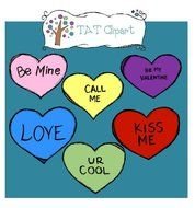 Valentine Candy Hearts Clip Art N10