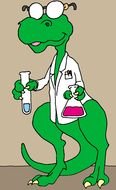 dinosaur-chemist as illustration