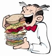 Eating Sandwich Clip Art drawing