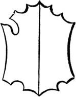 painted white shield in coloring book