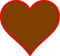 Red Heart Outline Clip Art N12