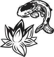 This Koi Fish Lotus Vinyl Sticker Decal Is Designed Professionally