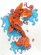 Ä°llustration of Koi Fish Tattoos
