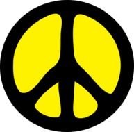 yellow Sign Peace drawing