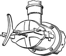 gas valve as a graphic illustration