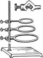 Black and white drawing of the Ring Stand clipart