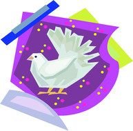 painted paper dove