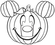 Mickey Mouse Halloween Coloring Pages N3