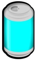 Blue soda can clipart