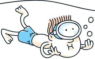 Swimming Cartoon drawing