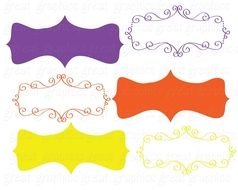 frames of different colors on a white background