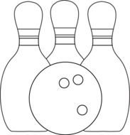 Bowling Pin Clip Art Black And White N2