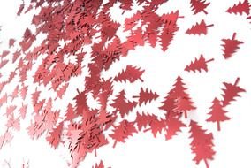 Red Christmas Confetti drawing
